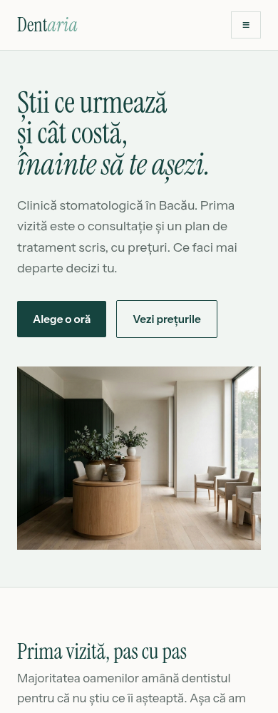 Site de clinică stomatologică pe telefon